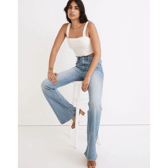 NEW Madewell The Perfect Vintage Flare Jeans Women's 27 Light Blue Delavan Wash - Picture 8 of 13